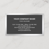 Grijs Staal Zilver Foto Makelaar Visitekaartje (Achterkant)