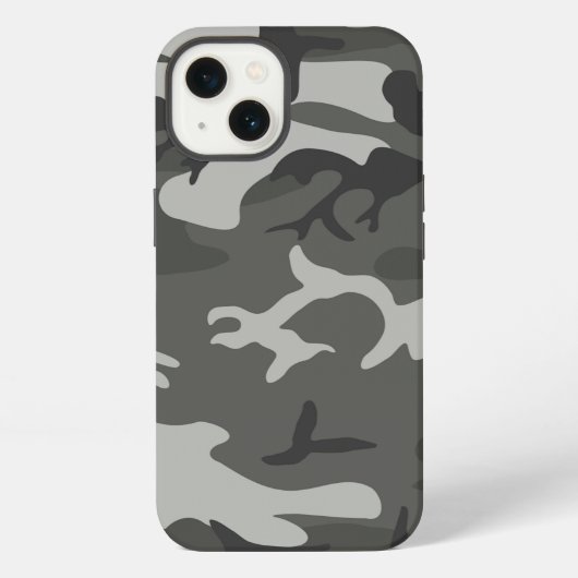 Grijs stedelijk camouflagepatroon iPhone hoesje (Achterkant)
