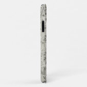 Grijs  Stijl Bloemen Art Phone Case (Achterkant/rechts)