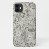 Grijs  Stijl Bloemen Art Phone Case (Achterkant)