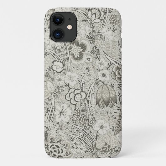 Grijs  Stijl Bloemen Art Phone Case (Achterkant)