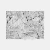 Grijs "Stone Mosaic Cascade" Marmeren textuur All- Fleece Deken (Voorkant (Horizontaal))