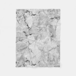 Grijs "Stone Mosaic Cascade" Marmeren textuur All- Fleece Deken