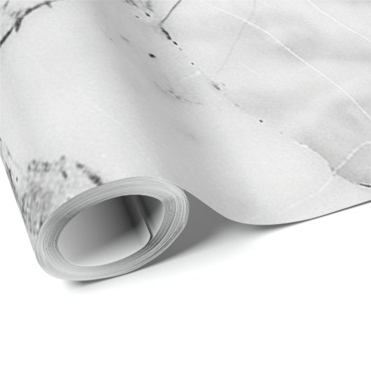 Grijs "Stone Mosaic Cascade" Marmeren textuur Wrap Cadeaupapier (Rol Hoek)