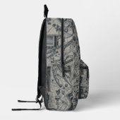 Grijs surialisme bedrukte rugzak (Links)