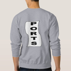 Grijs sweatshirt met tekst op de rug voor heren SP