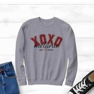 Grijs sweatshirt met universiteit en scripttype