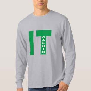 Grijs t-shirt-shirt sleeves lang ITALIA CALCIO T-shirt