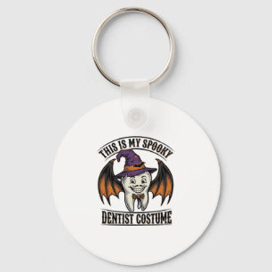 Grijs Tandenarts Kostuum Halloween Tandarts Shirt Sleutelhanger