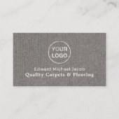 Grijs tapijt, tapijtlaag, Fitter Visitekaartje (Voorkant)