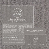 Grijs tapijt, tapijtlaag, Fitter Visitekaartje
