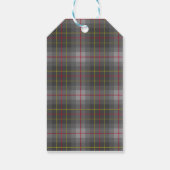 Grijs Tartan Gift Label Cadeaulabel (Achterkant)