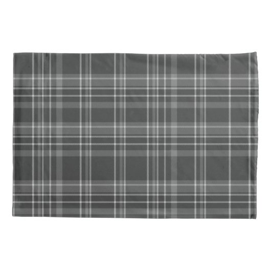 Grijs tartan patroon kussensloop (Achterkant)