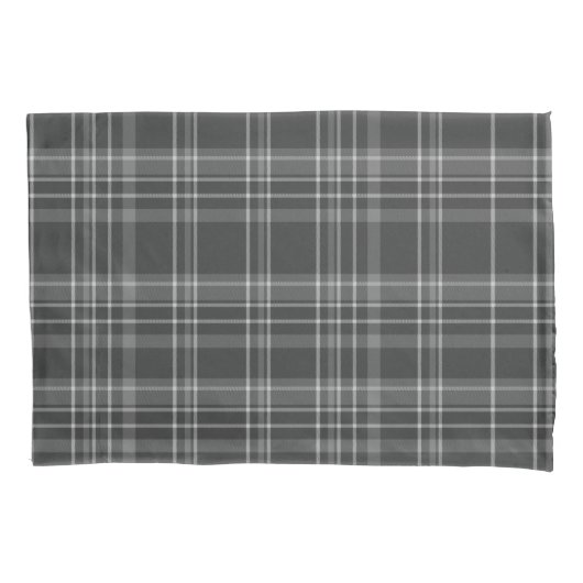 Grijs tartan patroon kussensloop (Voorkant)