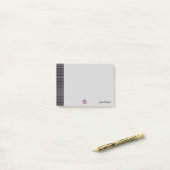 Grijs Tartan & Schots Thistle Gray Aangepast Post-it® Notes (Op bureau)