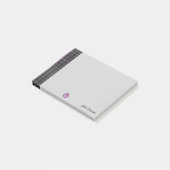 Grijs Tartan & Schots Thistle Gray Aangepast Post-it® Notes (Schuin)