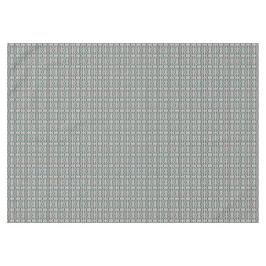 Grijs Taupe Aqua Turquoise Blauwgroen Blauw Tribal Tafelkleed (Voorkant (Horizontaal))