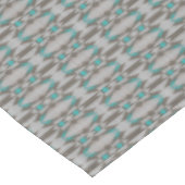 Grijs Taupe Aqua Turquoise Blauwgroen Blauw Tribal Tafelkleed (Gekanteld)