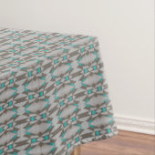 Grijs Taupe Aqua Turquoise Blauwgroen Blauw Tribal Tafelkleed (Voorbeeld)