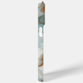 Grijs Teal Blauw Goud Wit Marmer Kunstpatroon Case-Mate iPhone Case (Achterkant / Rechts)