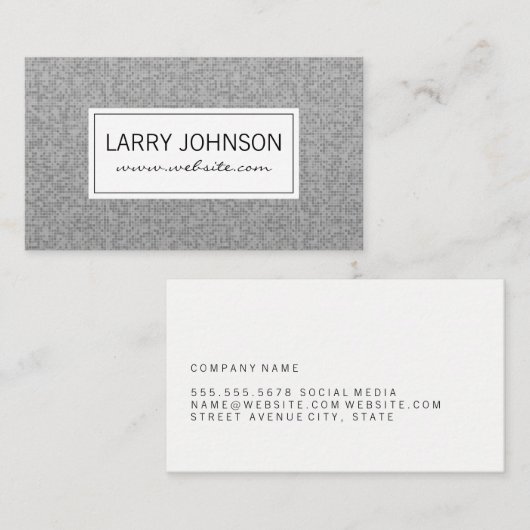 grijs Tegel patroon Visitekaartje (Voorkant / Achterkant)