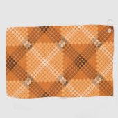 Grijs tot bruine cirkels boven sinaasappel, waarbi golfhanddoek (Horizontaal)