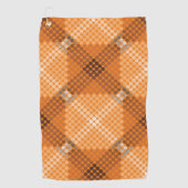 Grijs tot bruine cirkels boven sinaasappel, waarbi golfhanddoek (Voorkant)