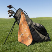 Grijs tot bruine cirkels boven sinaasappel, waarbi golfhanddoek (Groen)