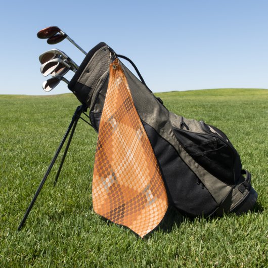 Grijs tot bruine cirkels boven sinaasappel, waarbi golfhanddoek (Groen)