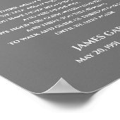 Grijs tot we elkaar ontmoeten Celebration of Life  Poster (Hoek)