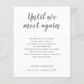 Grijs tot we elkaar weer herdenkingsgedicht met fo (Voorkant)