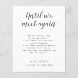 Grijs tot we elkaar weer herdenkingsgedicht met fo