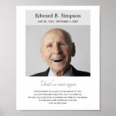 Grijs tot we weer een herdenkingsgedicht met foto poster (Voorkant)