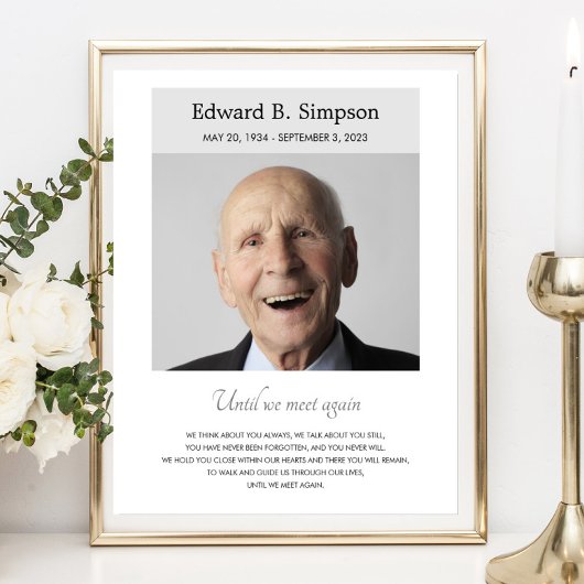 Grijs tot we weer een herdenkingsgedicht met foto poster