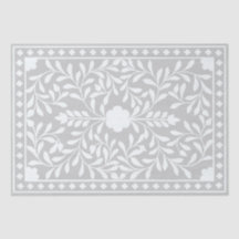 Grijs Traditioneel Bot Intarsia Decoupage Papier