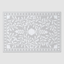 Grijs Traditioneel Bot Intarsia Decoupage Papier