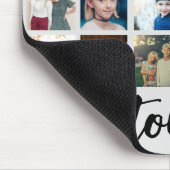Grijs trendy 24 foto raster aangepaste tekst Mouse Muismat (Hoek)