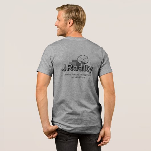 Grijs Tri-Blend Shirt (Voorkant)
