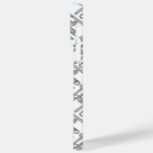 Grijs Trombone Crosshatch Wit Patroon Case-Mate iPhone Case (Achterkant / Links)