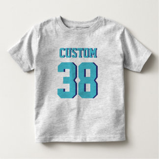 Grijs & turquoise peuter | Sporttrui ontwerp Kinder Shirts