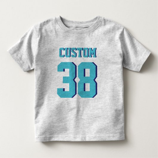 Grijs & turquoise peuter | Sporttrui ontwerp Kinder Shirts (Voorkant)