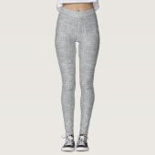 Grijs tweed linnen patroon leggings (Voorkant)