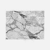 Grijs "Twilight Marble Fantasy" Marmeren textuur A Fleece Deken (Voorkant (Horizontaal))