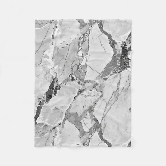 Grijs "Twilight Marble Fantasy" Marmeren textuur A Fleece Deken (Voorkant)