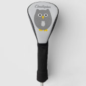 Grijs uilontwerp golfheadcover (Voorkant)