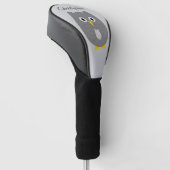 Grijs uilontwerp golfheadcover (Schuin)