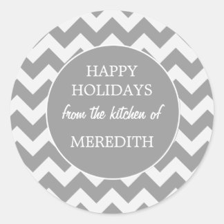 Grijs uit de keuken van bakken ronde sticker