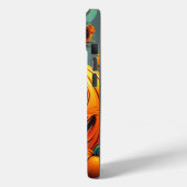 Grijs uitziende oranje pompoen met gezicht, Hallow Case-Mate iPhone Case (Achterkant / Links)