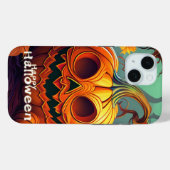 Grijs uitziende oranje pompoen met gezicht, Hallow Case-Mate iPhone Case (Achterkant (horizontaal))