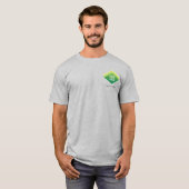 Grijs Unisex Business T-Shirt Custom Company Logo (Voorkant volledig)